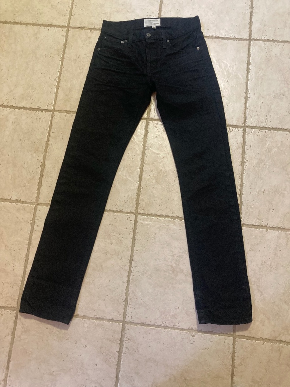 Current/Elliott Black LA Heritage Jeans Denim Made in USA Size 28-0